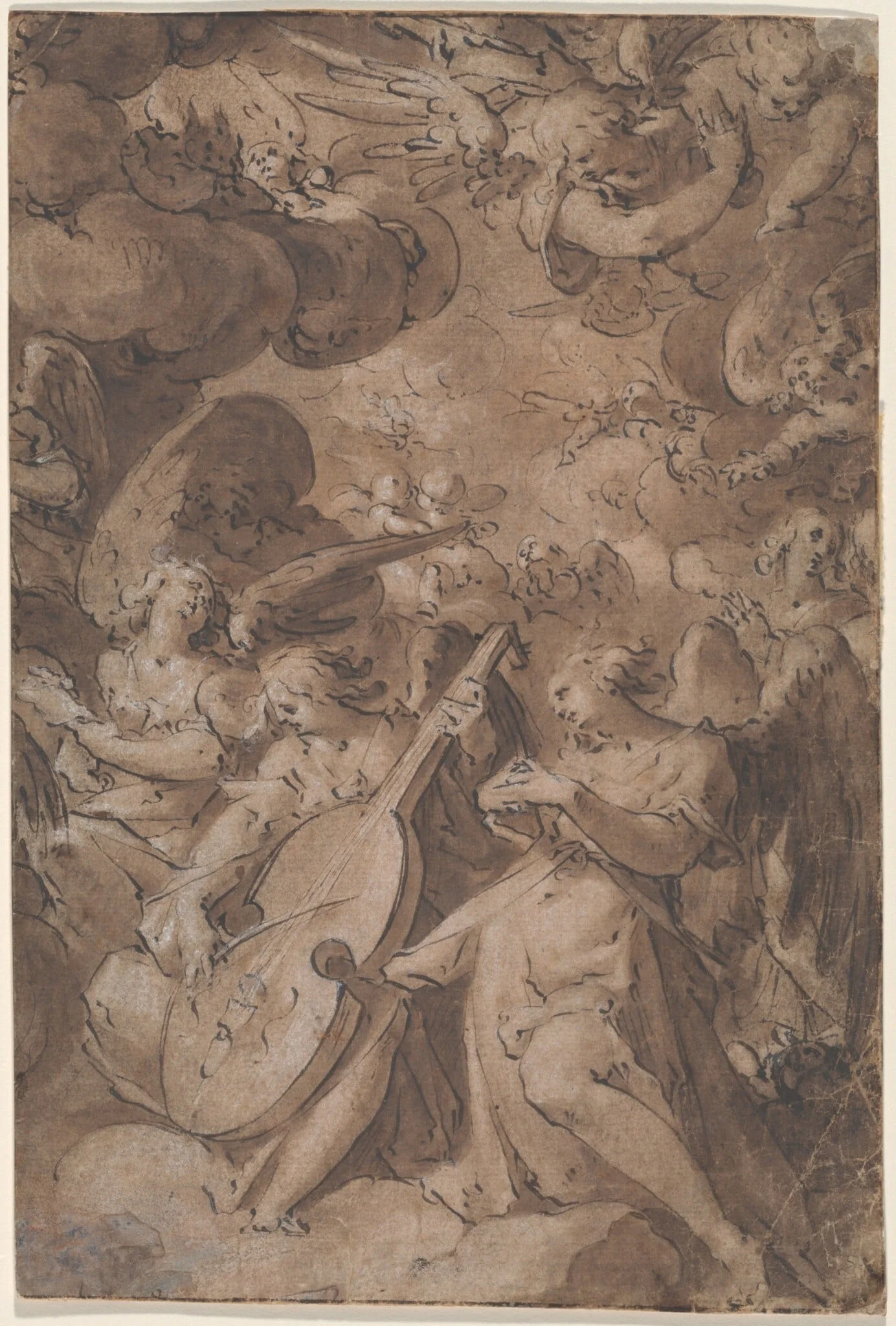 Angels in Glory, by Jan Muller, chalk, 1590
