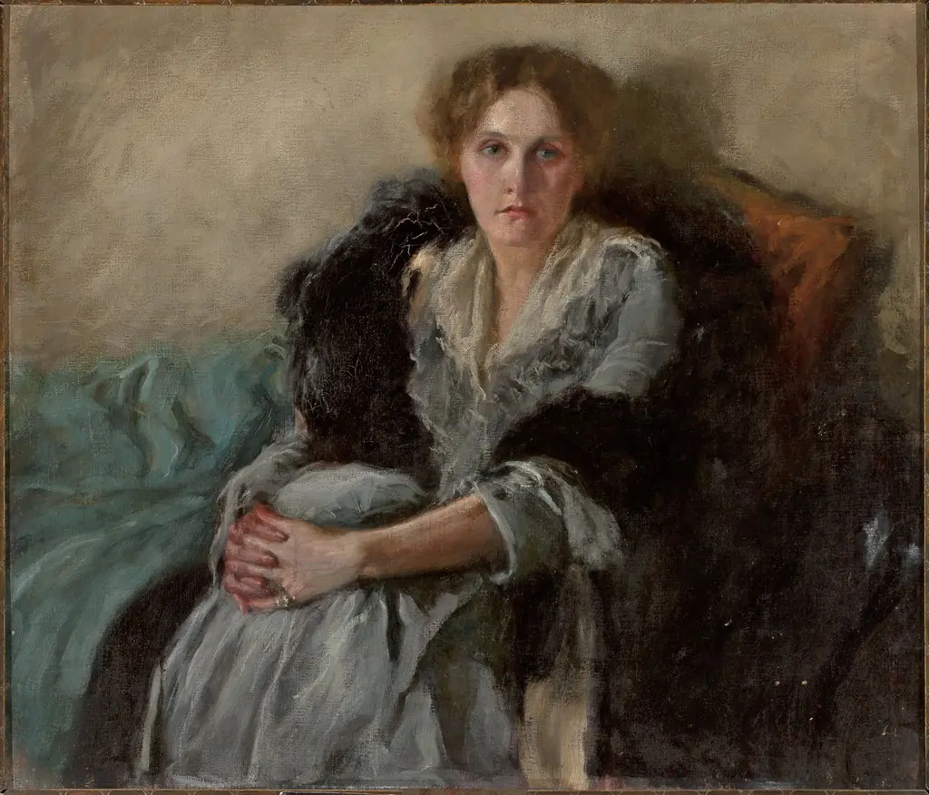 Portrait of the artist's wife, Leta Czajkowska (ca.1875–1947)