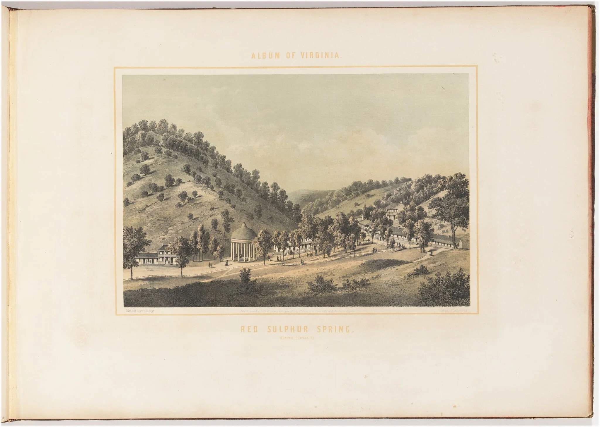 Red Sulphur Spring, by Edward Beyer, ink, 1857