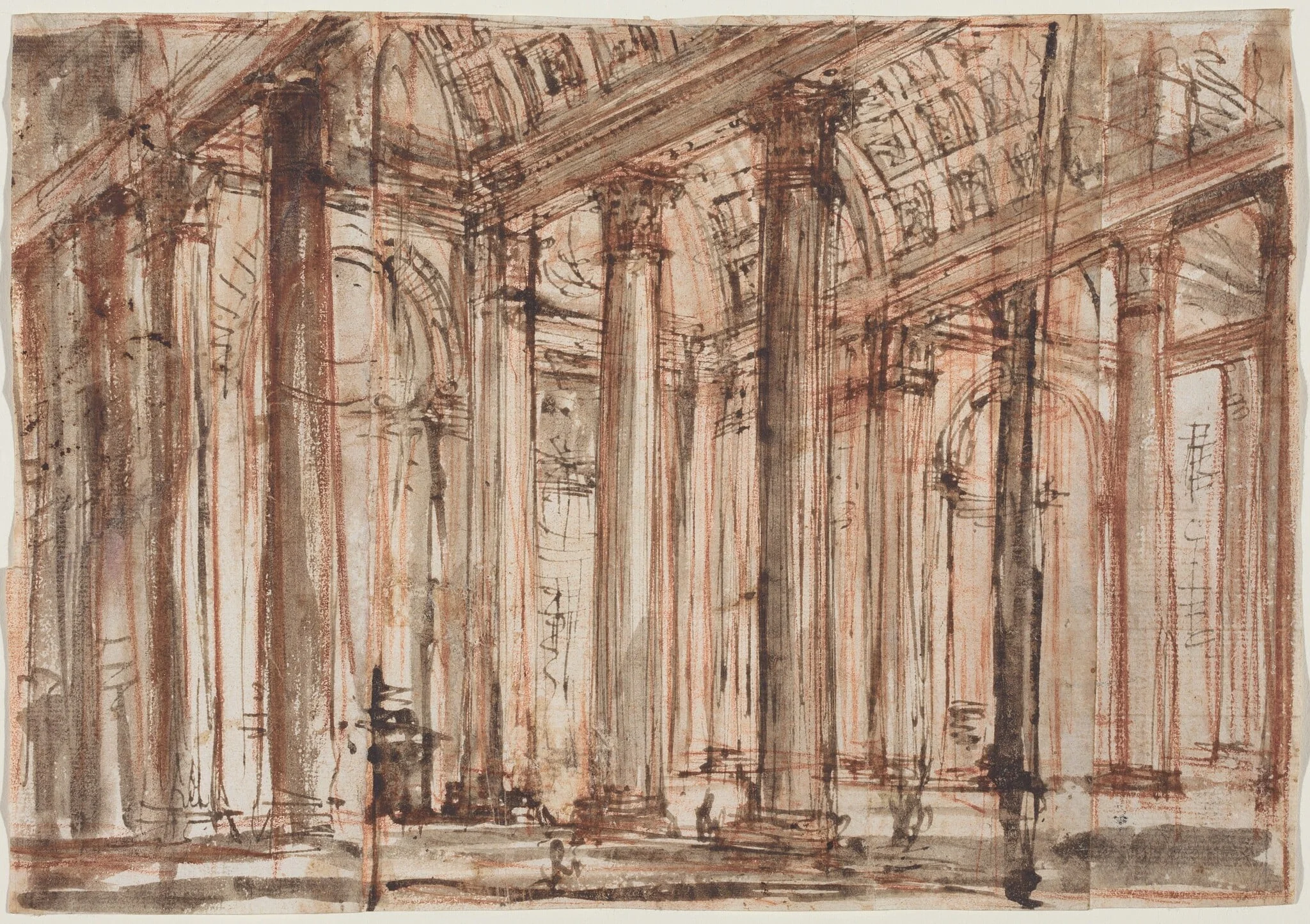 The Portico of the Pantheon, by Giovanni Battista Piranesi, ink, 1760