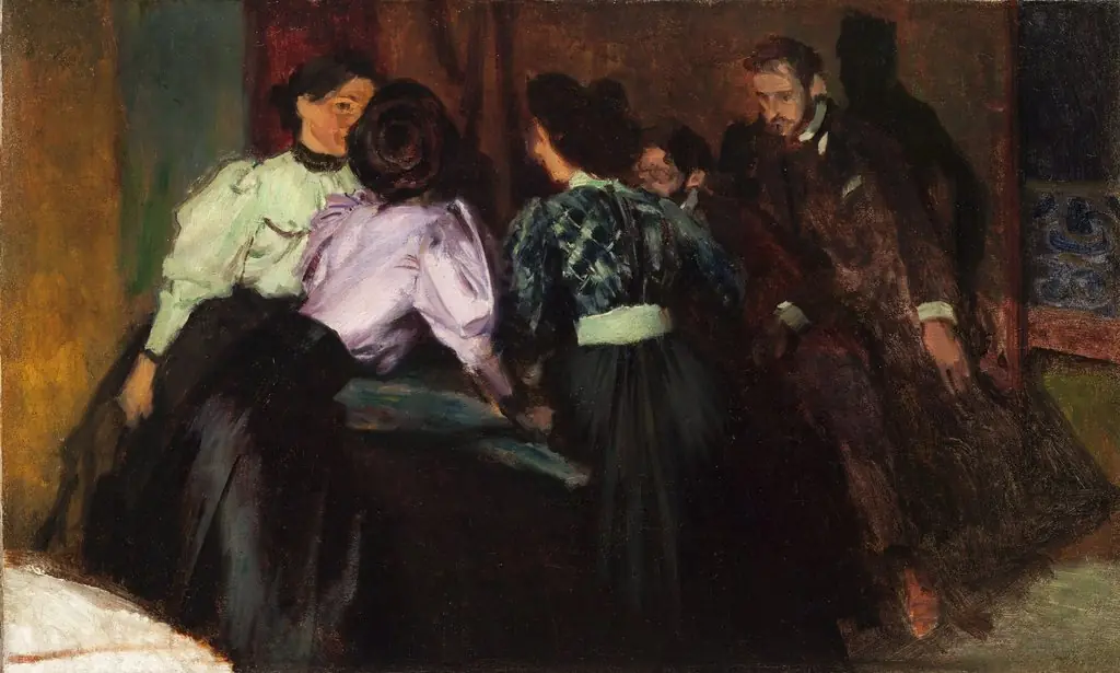 Sketch to the Painting "Conversation"