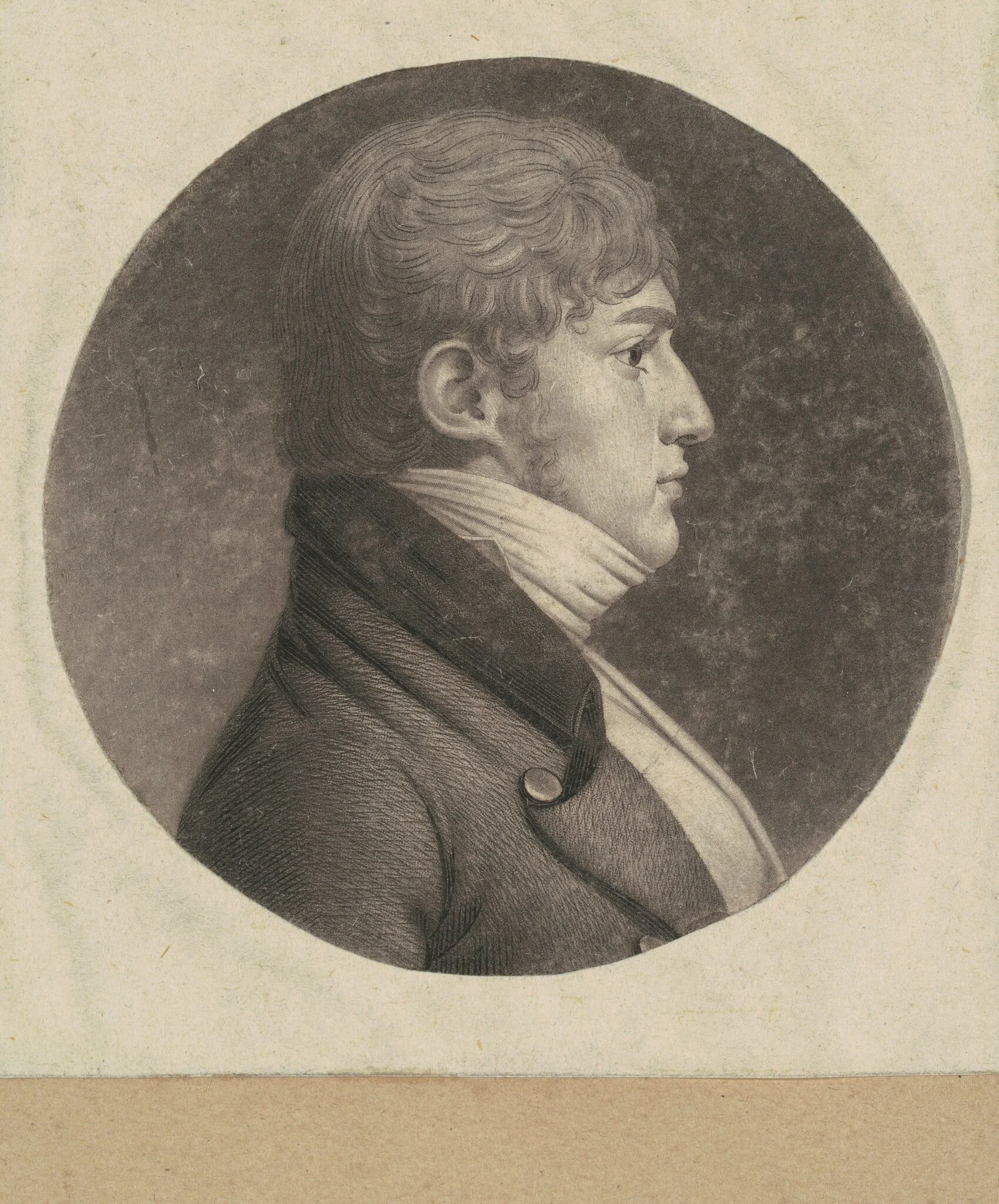 James Latimer Cuthbert, by Charles Balthazar Julien Févret de Saint-Mémin, ink, 1800