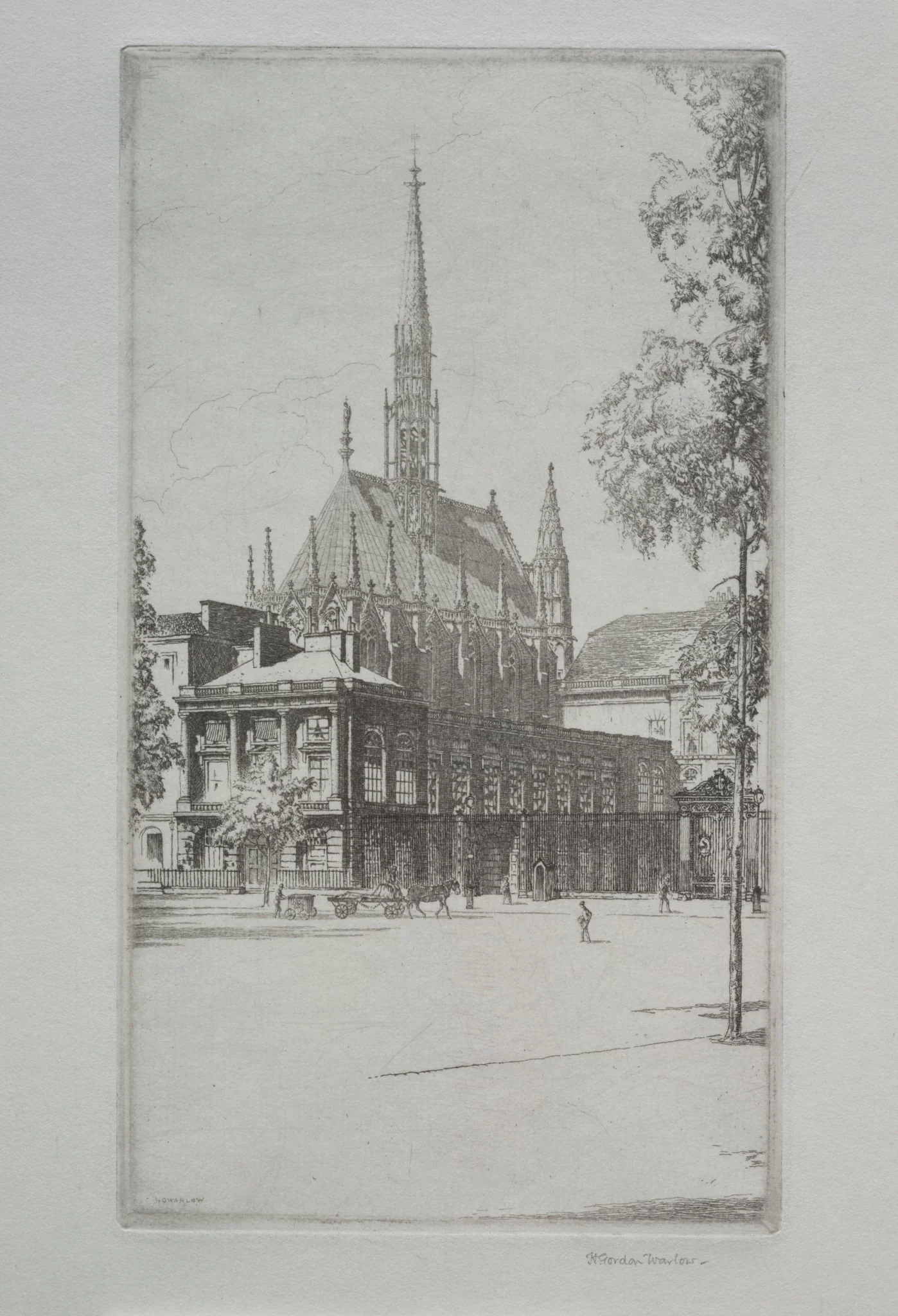 St. Chapelle, Paris, by Herbert Gordon Warlow, 1923
