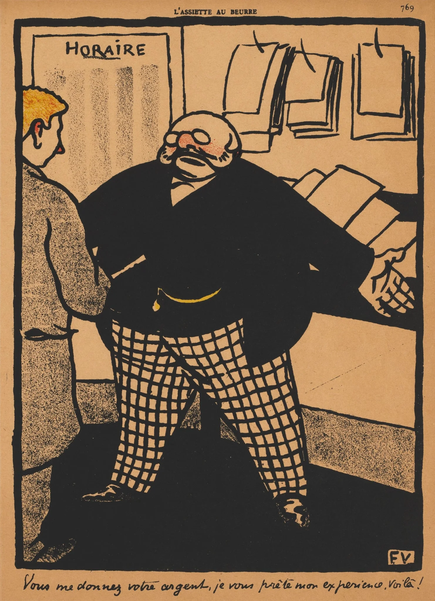 You give me your money..., by Félix Vallotton, 1901