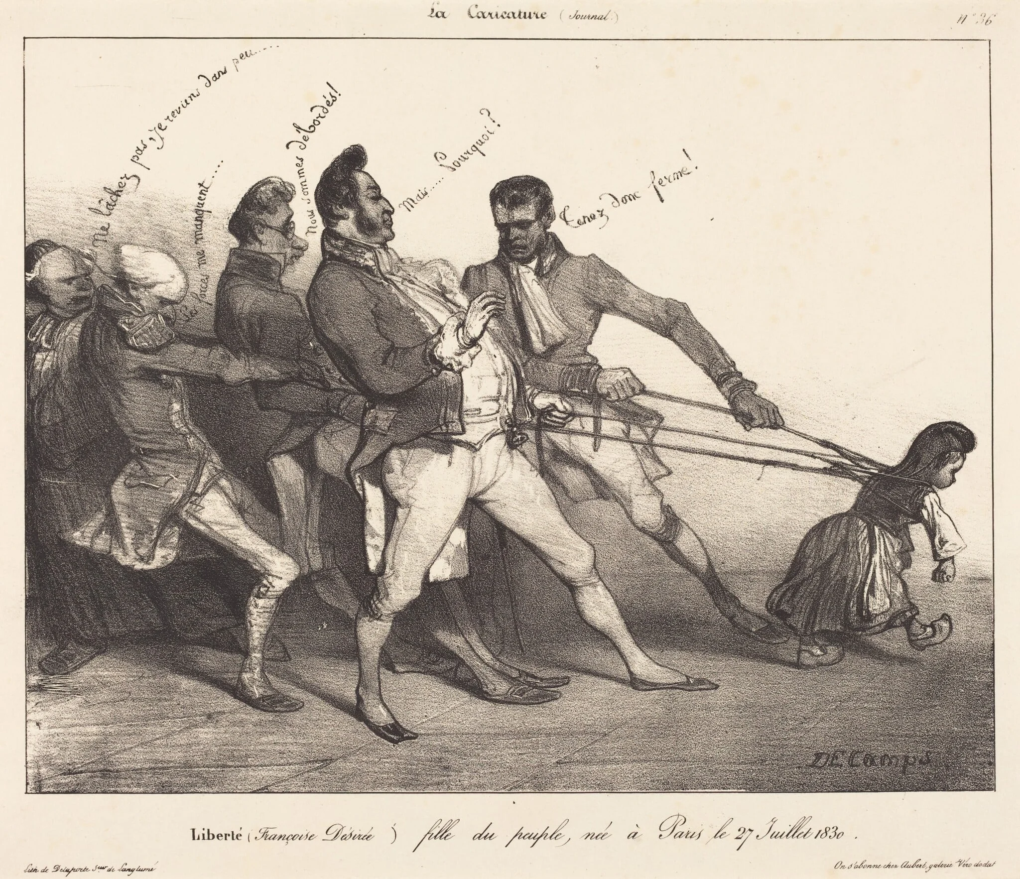 Liberté, by Alexandre Gabriel Decamps, ink, 1831