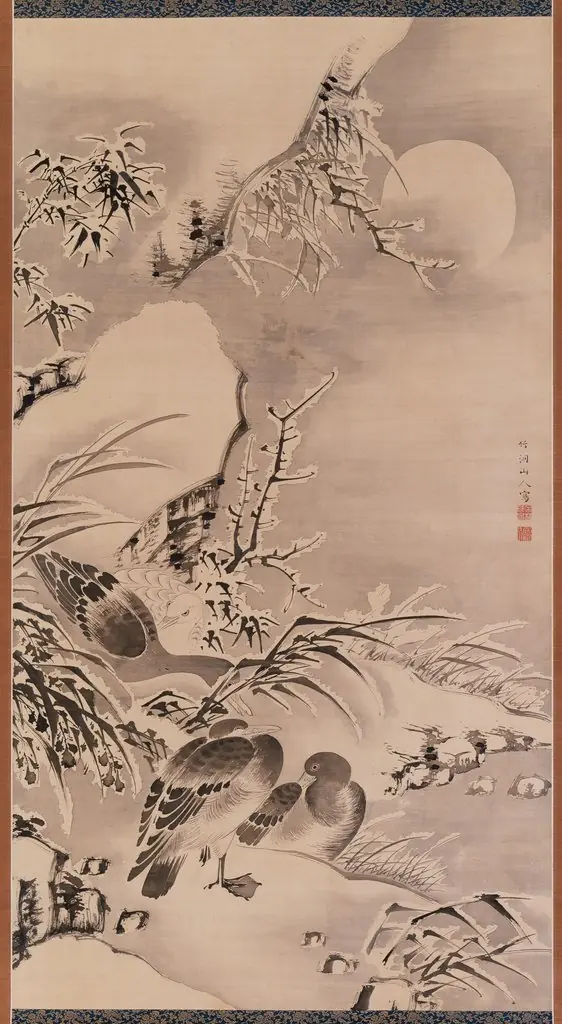 Ducks in the Winter Moonlight