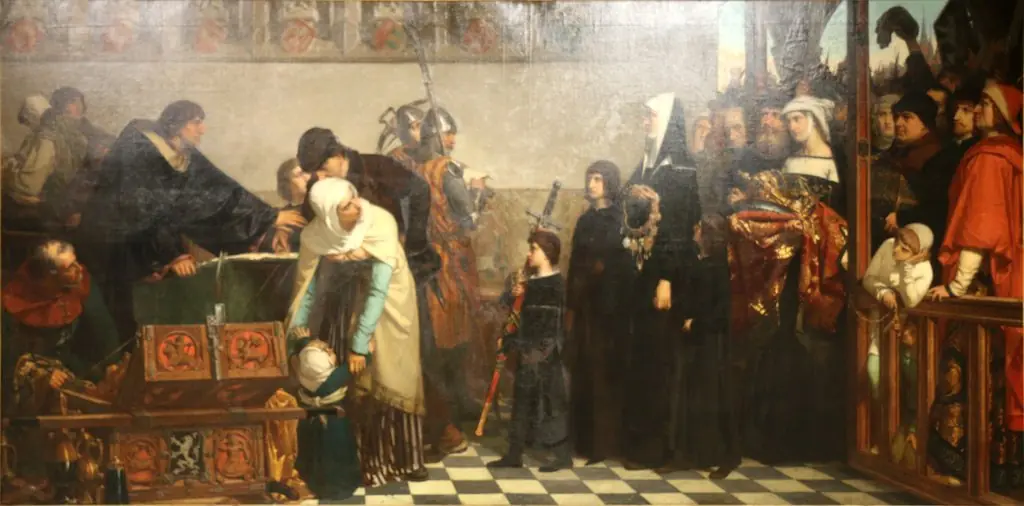 Offering to the fatherland by the Widow of Jacob van Artevelde