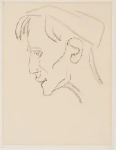 Head of man with cap