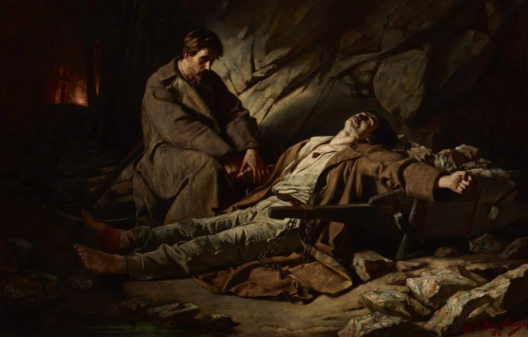 Penal Colony, by Heinrich Rauchinger, oil, 1894