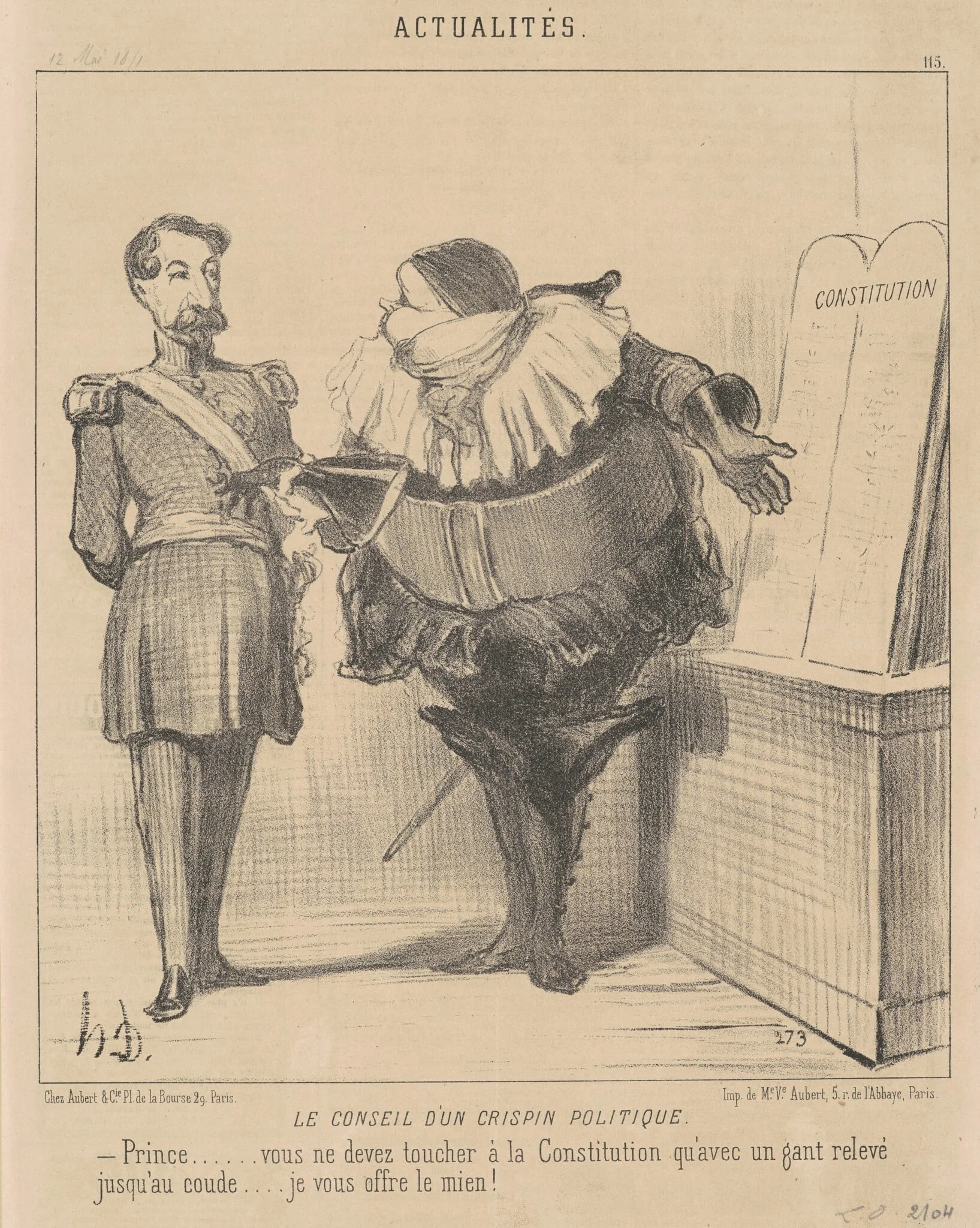 Les fricoteurs politiques, by Honoré Daumier, ink, 1850