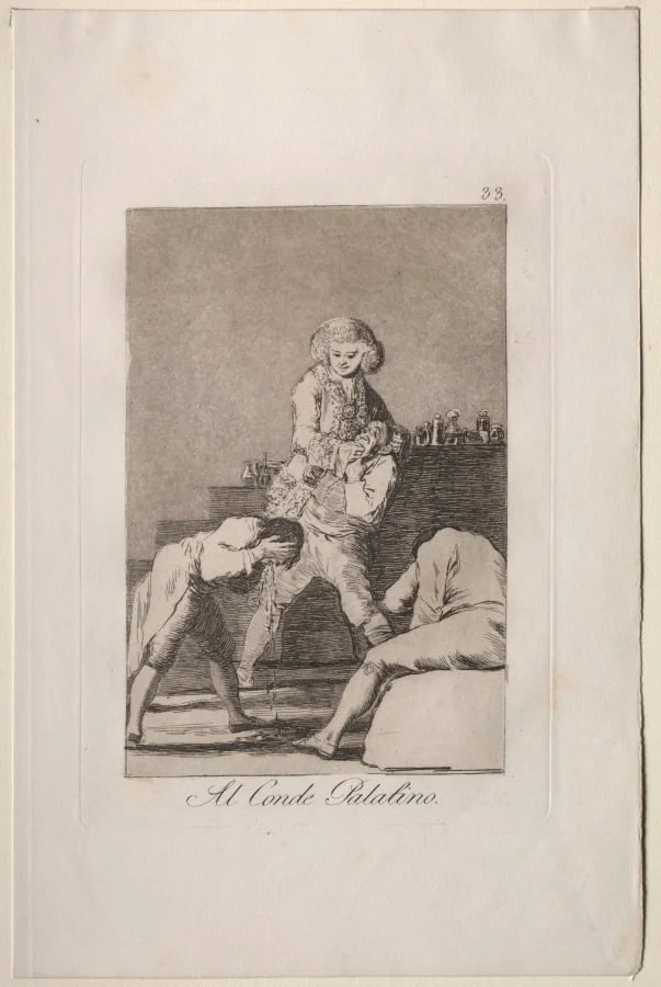 To the Count Palatine, Plate 33, by Francisco Goya, 1799