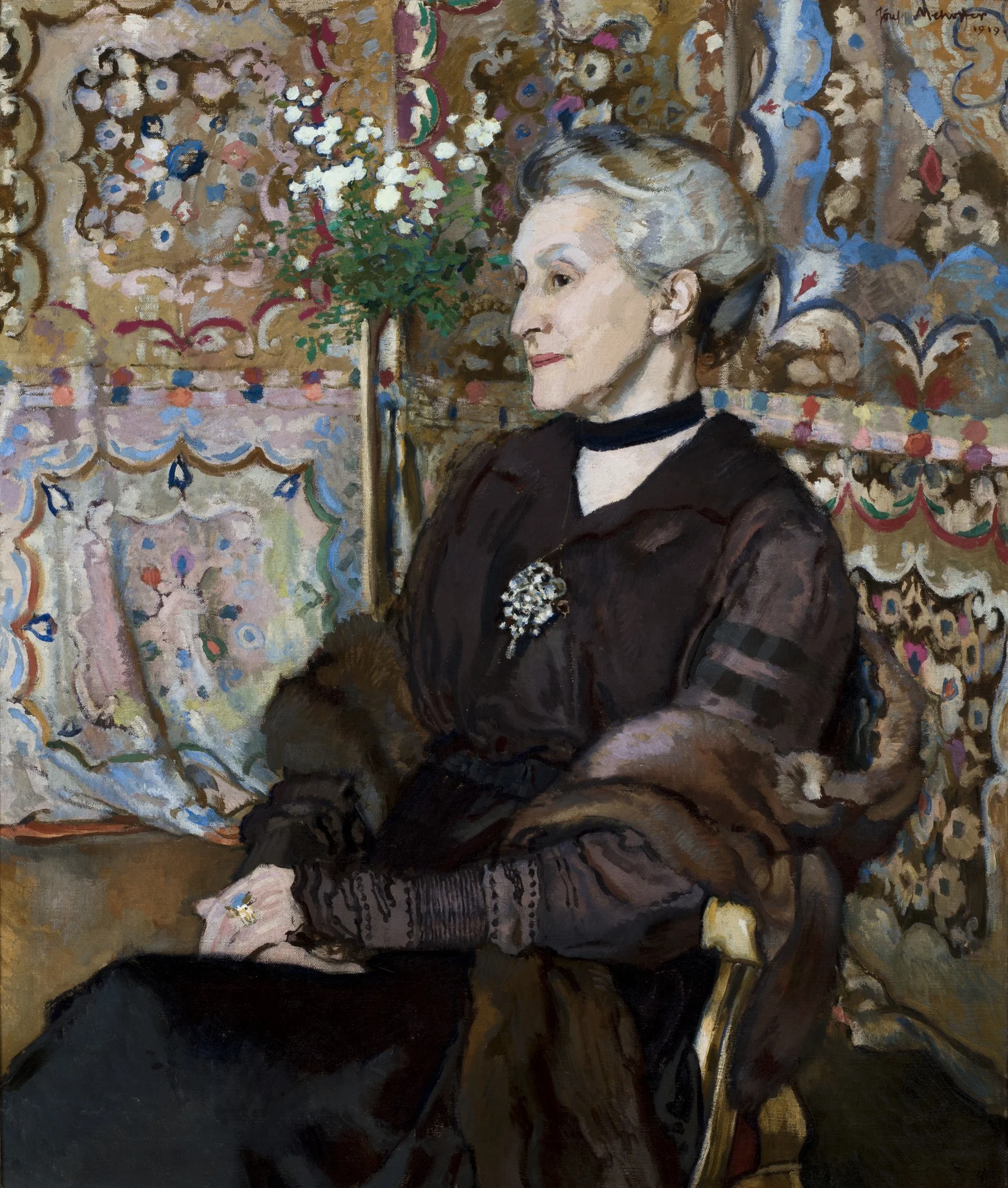 Portrait of Celina Sarowa, by Józef Mehoffer, oil, 1917