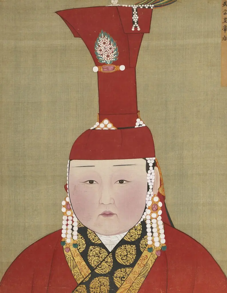 元代后半身像册-武宗皇帝后