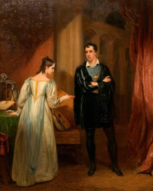 Charles Mayne Young (1777–1856), as Hamlet and Mary Glover as Ophelia in 'Hamlet' by William Shakespeare