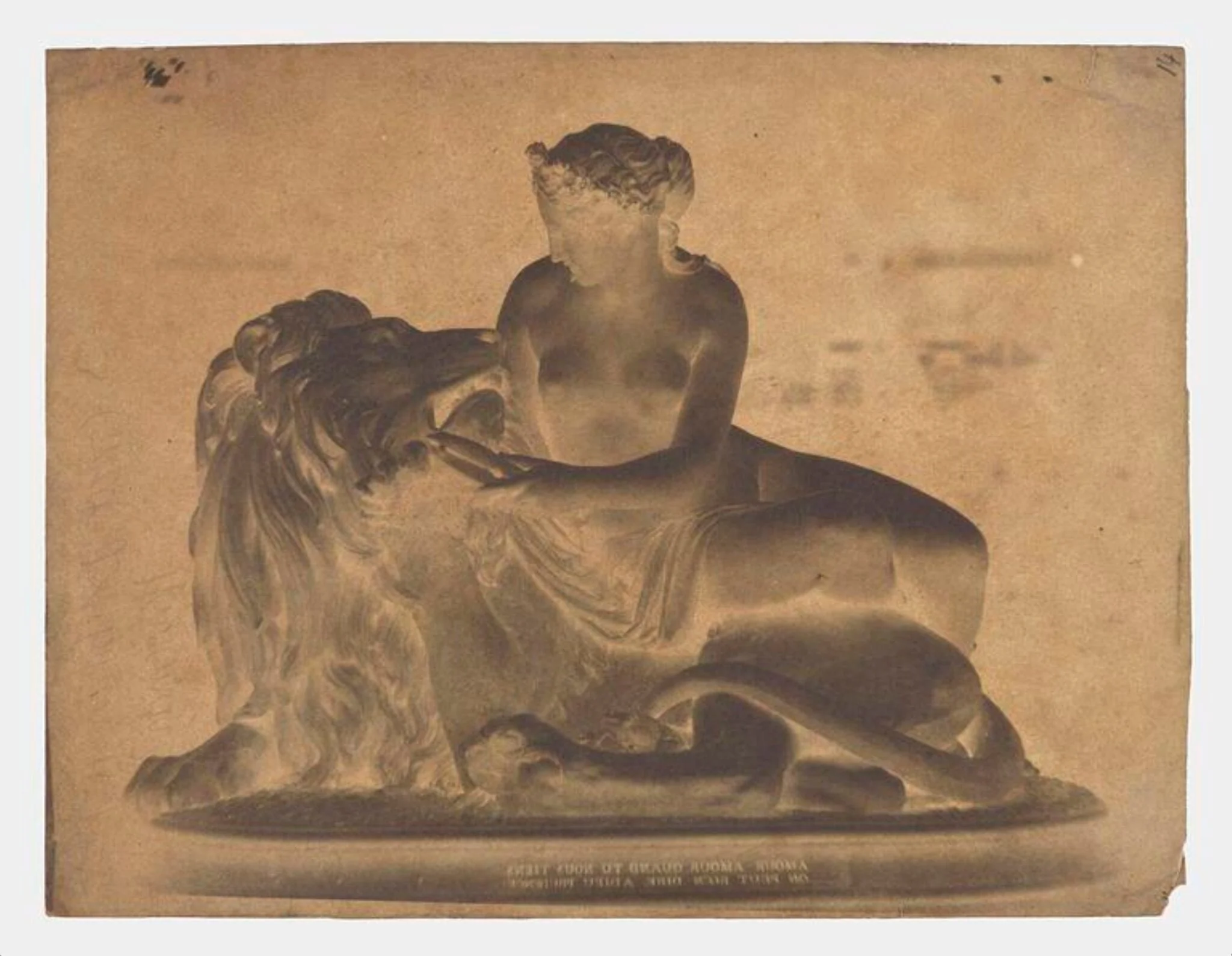 Statue of Female Nude with Lion, Great Exhibition 1851