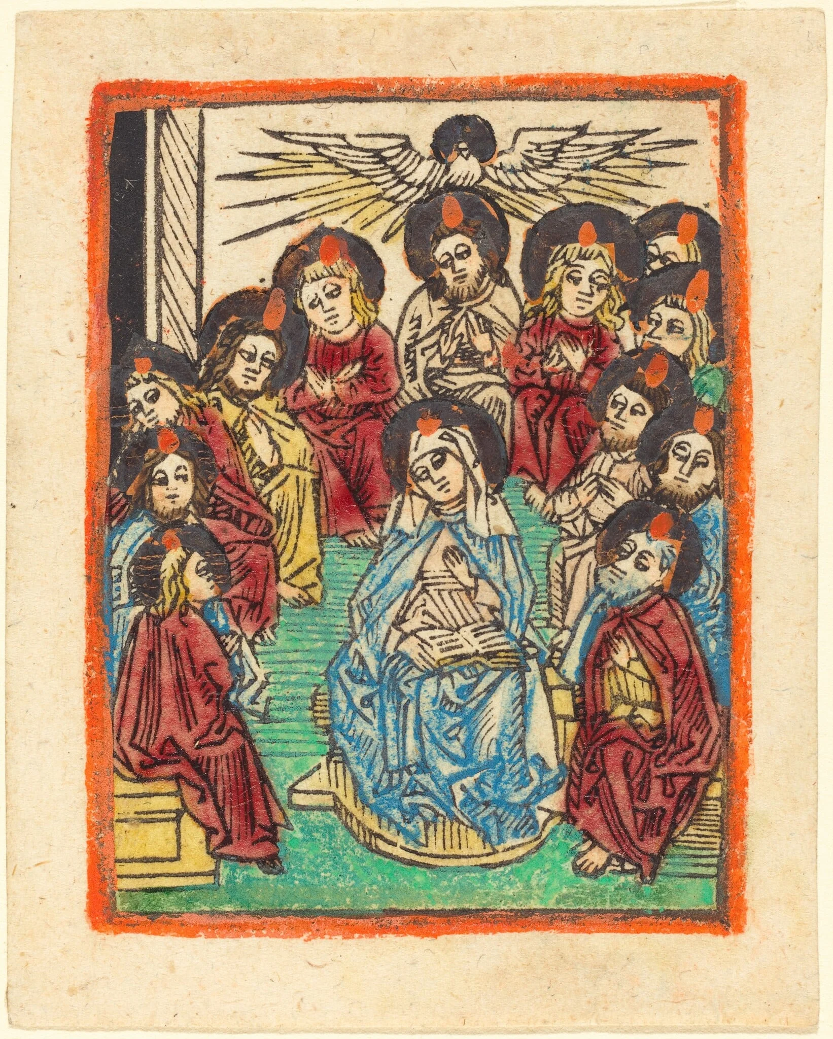 The Descent of the Holy Ghost, by German 15th Century, ink, 1485