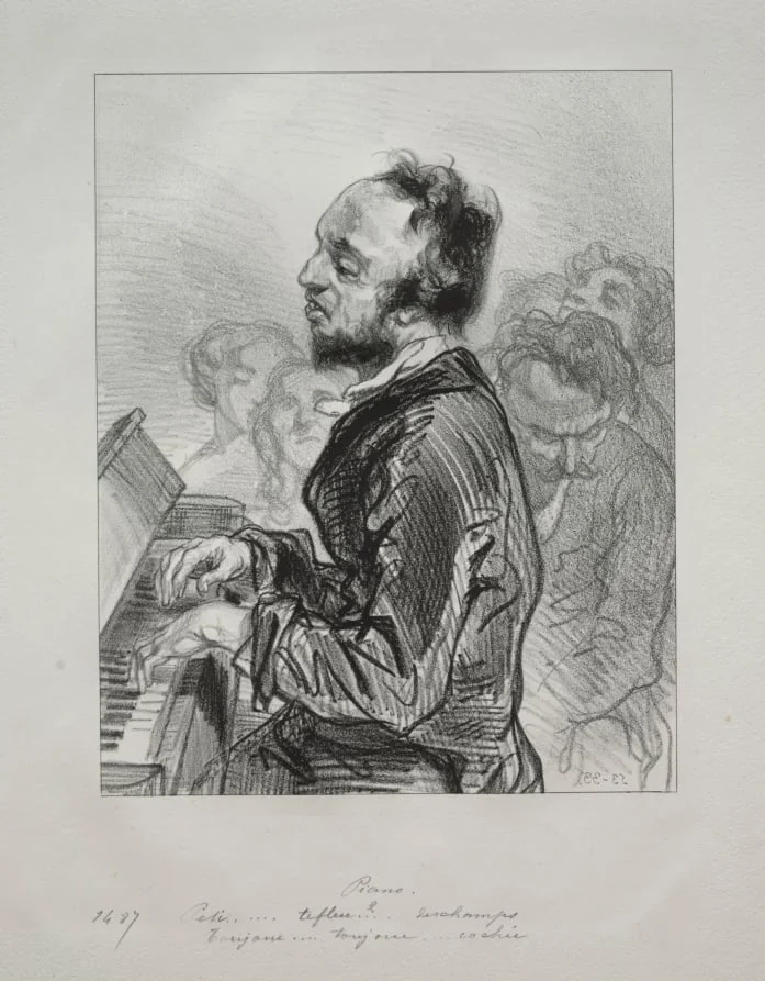 Piano, by Paul Gavarni, 1853