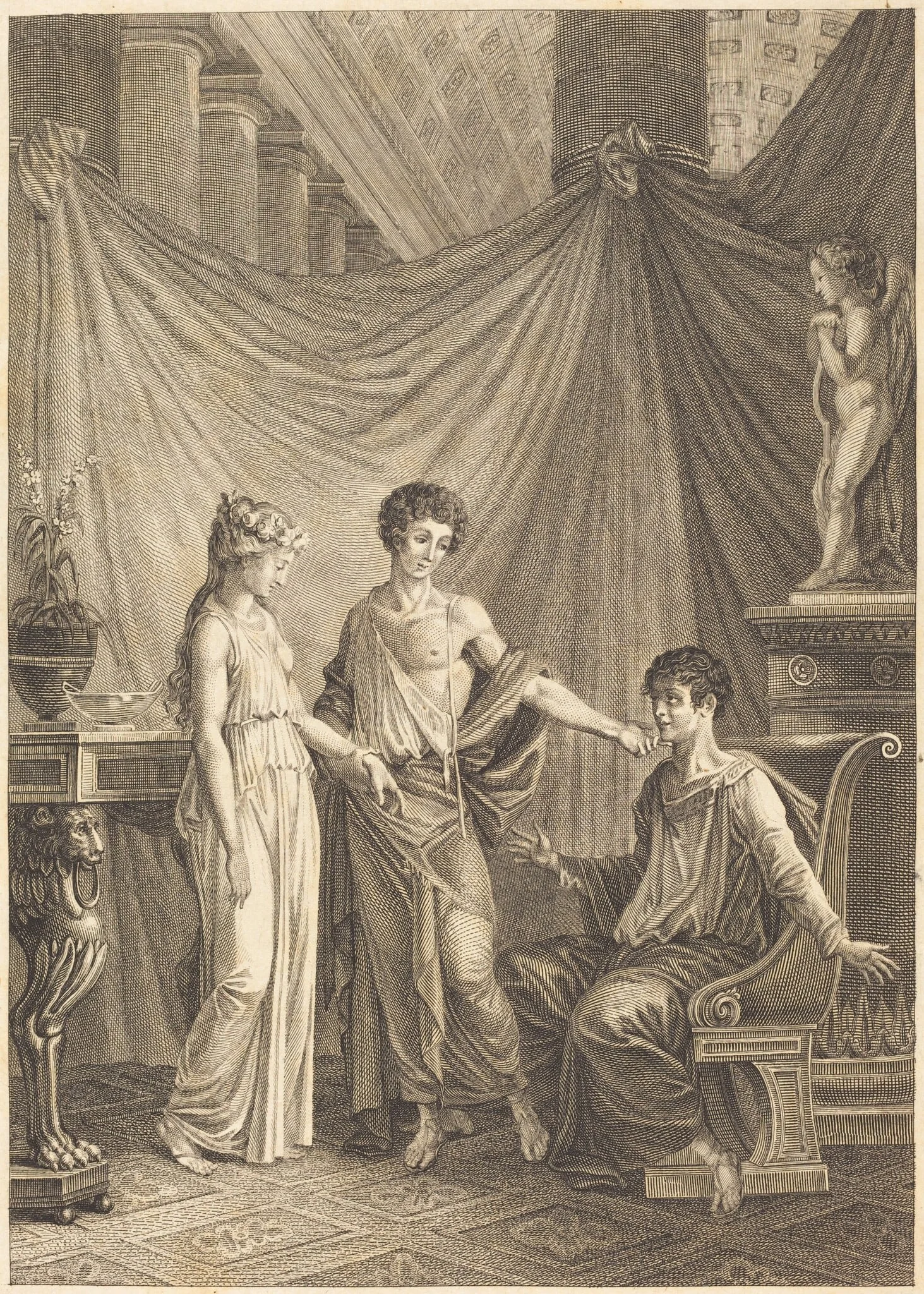 Les deux amis, by French 18th Century, ink, 1750
