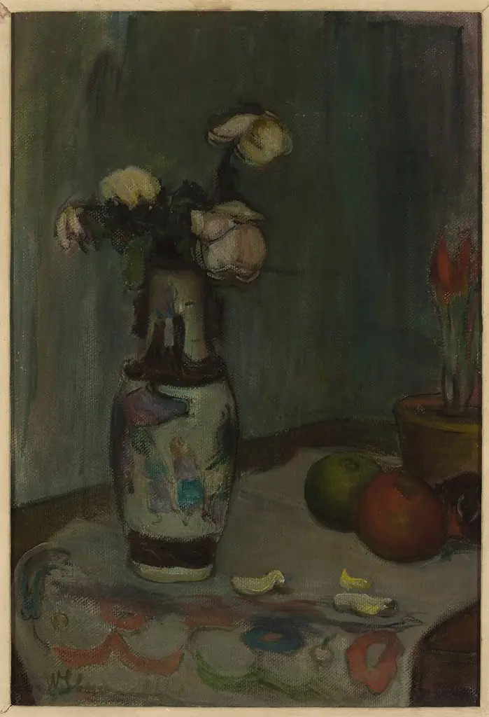White roses in a vase