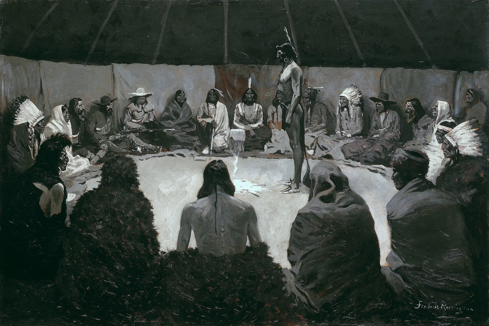 I Will Tell the White Man, by Frederic Remington, oil, 1900