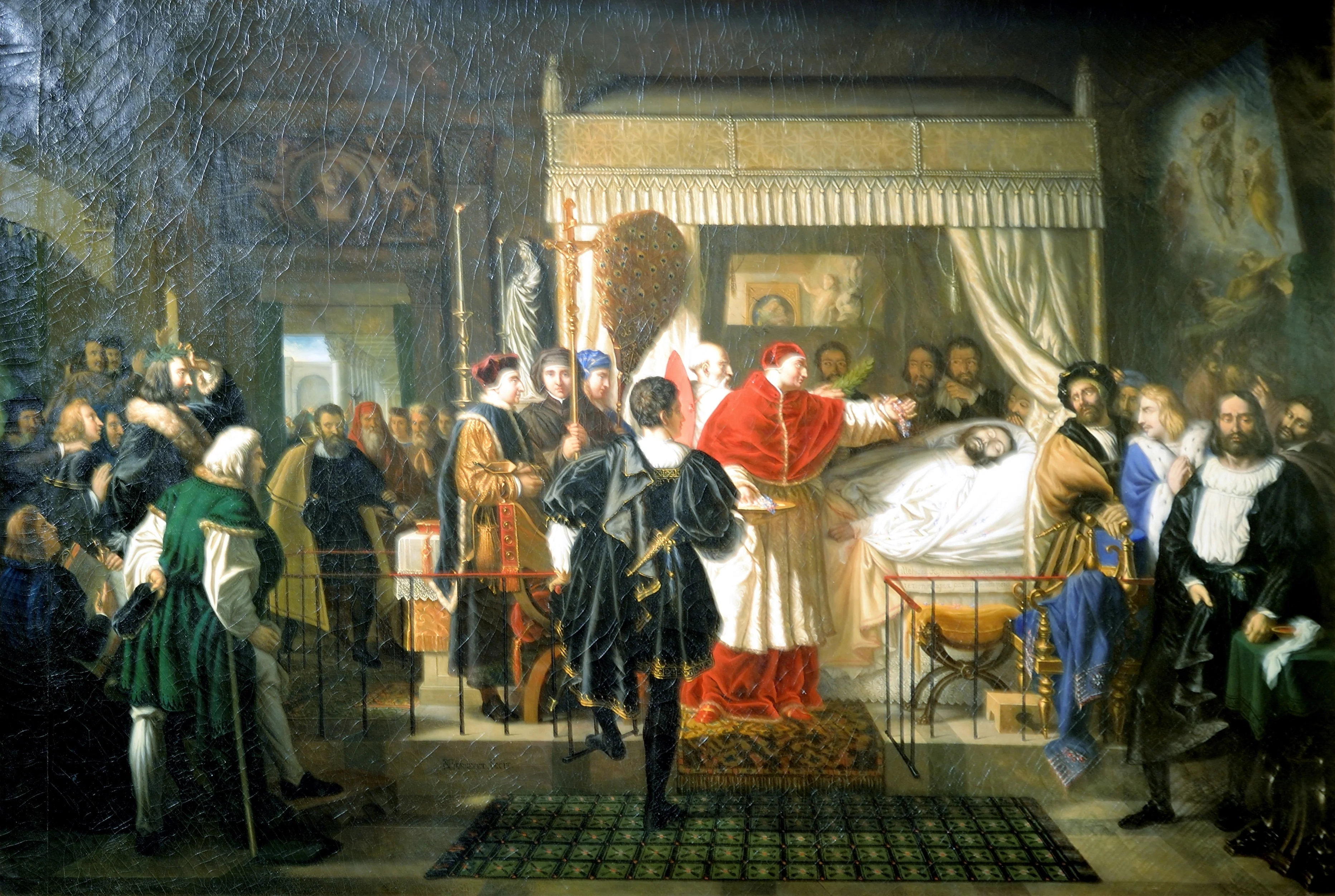 Honors Rendered to Raphael on His Deathbed, by Pierre-Nolasque Bergeret, oil, 1806