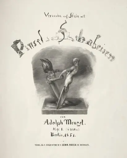 Essay on Stone with Brush and Scraper:  Title Page