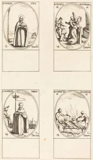 St. Othilia; Sts. Nicasius & Eutropia; St. Agnelus; Sts. Thyrsus & Callinicus