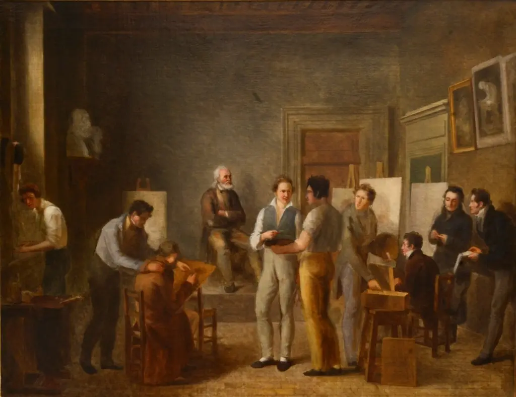 La Classe de peinture à l’école de dessin de Lyon by Jean-Marie Jacomin