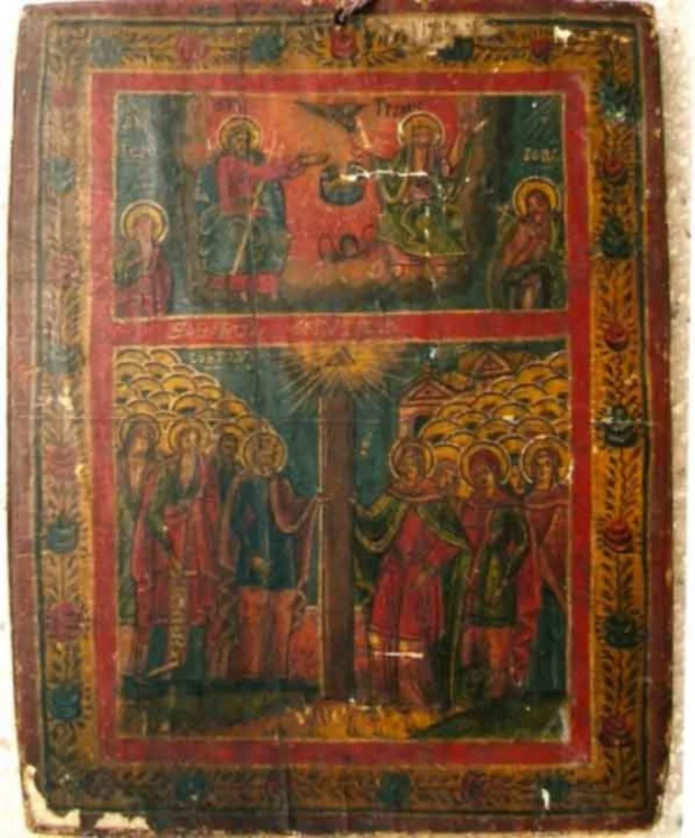 Sfânta Treime; Înălțarea Sfintei Cruci, by Unknown, 1850