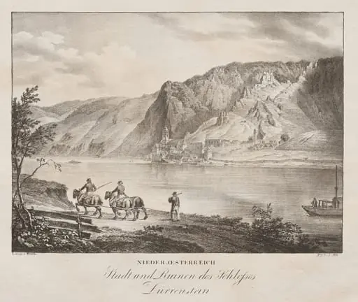Nieder-oesterreich, Stadt und Ruinen des Schlosses