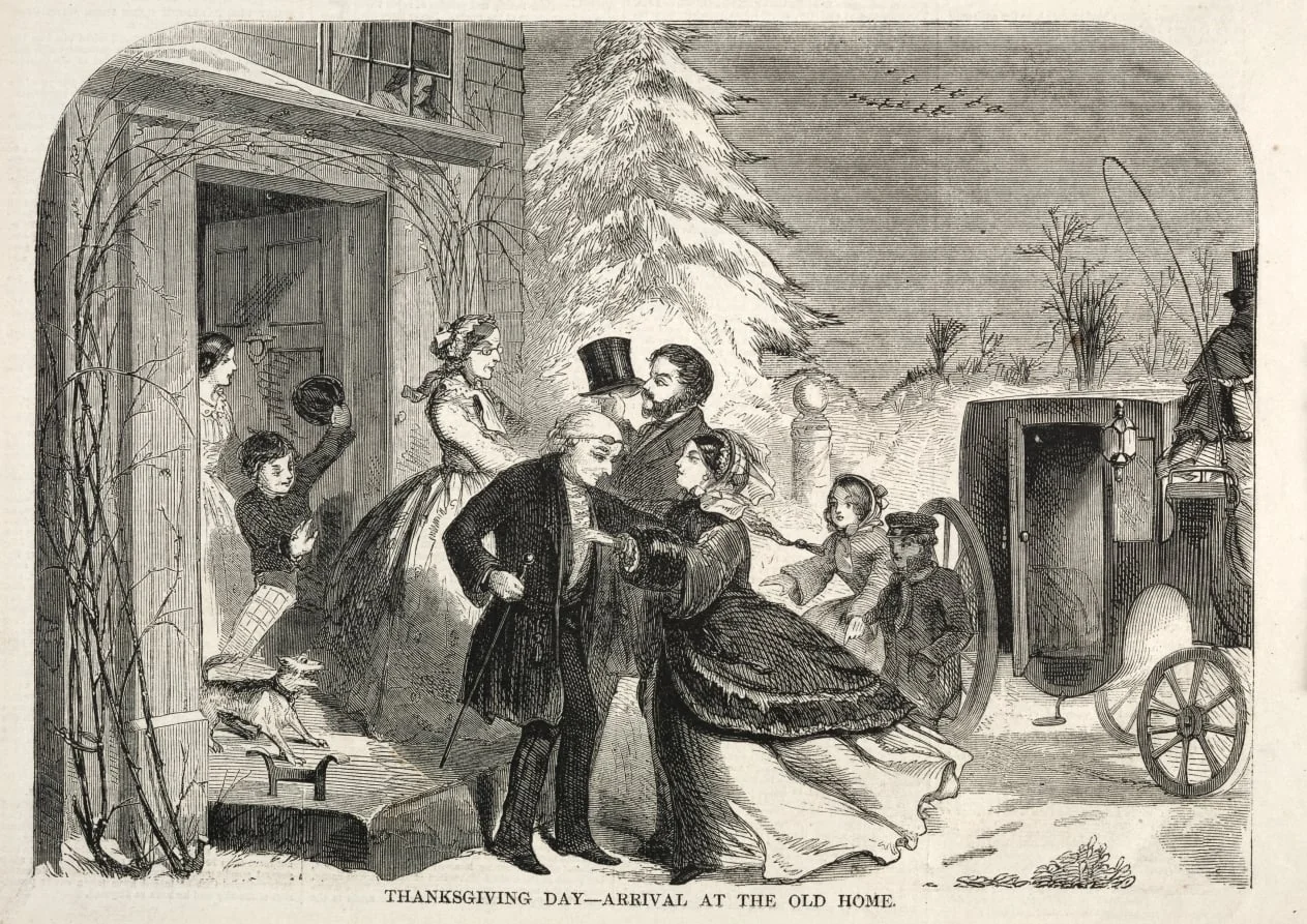 Thanksgiving Day - Arrival at the Old Home, by Winslow Homer, 1858