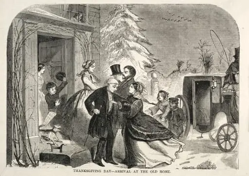 Thanksgiving Day - Arrival at the Old Home