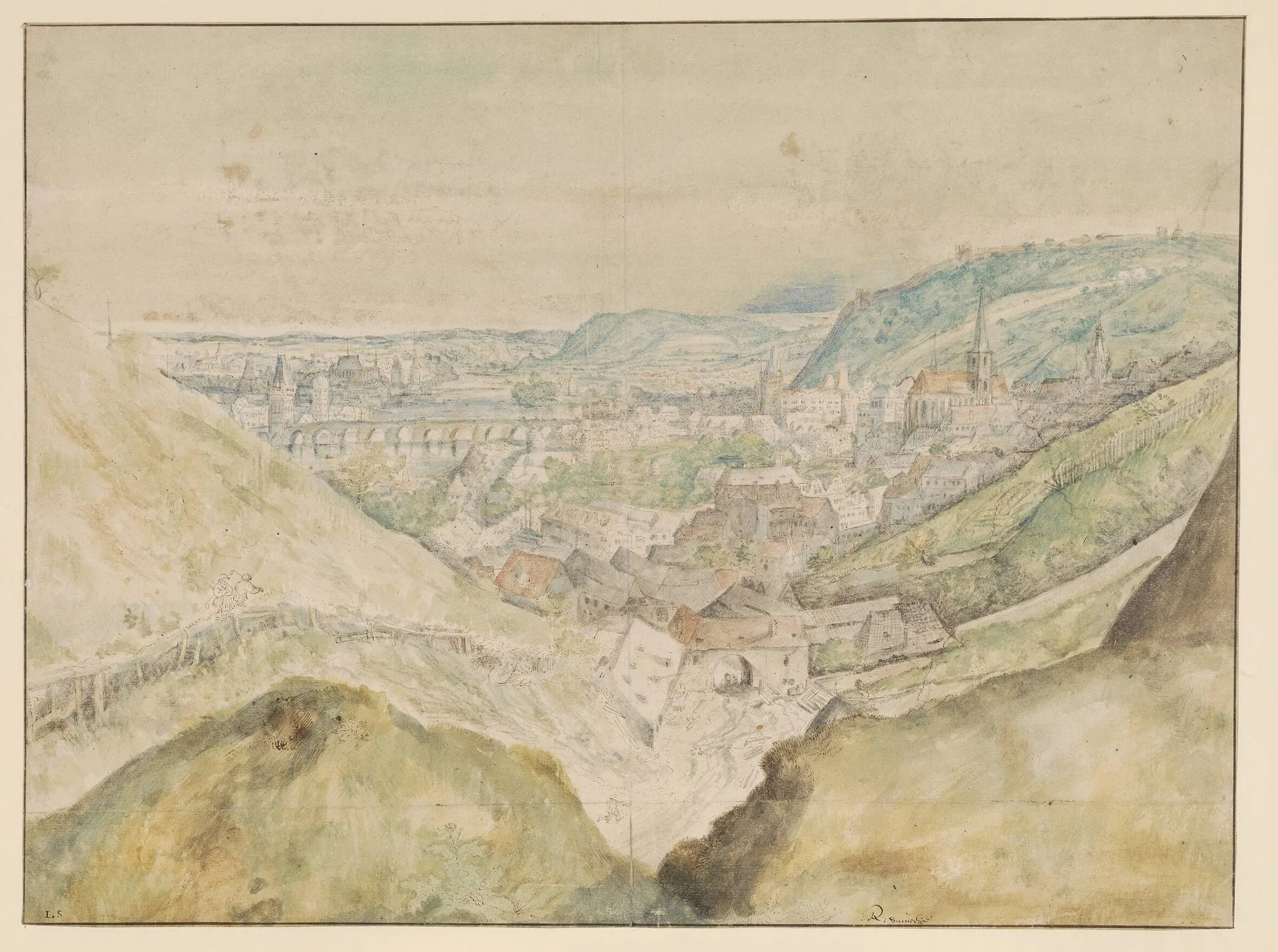 Prospekt af byen Prag, by Unknown, unspecified, 1650