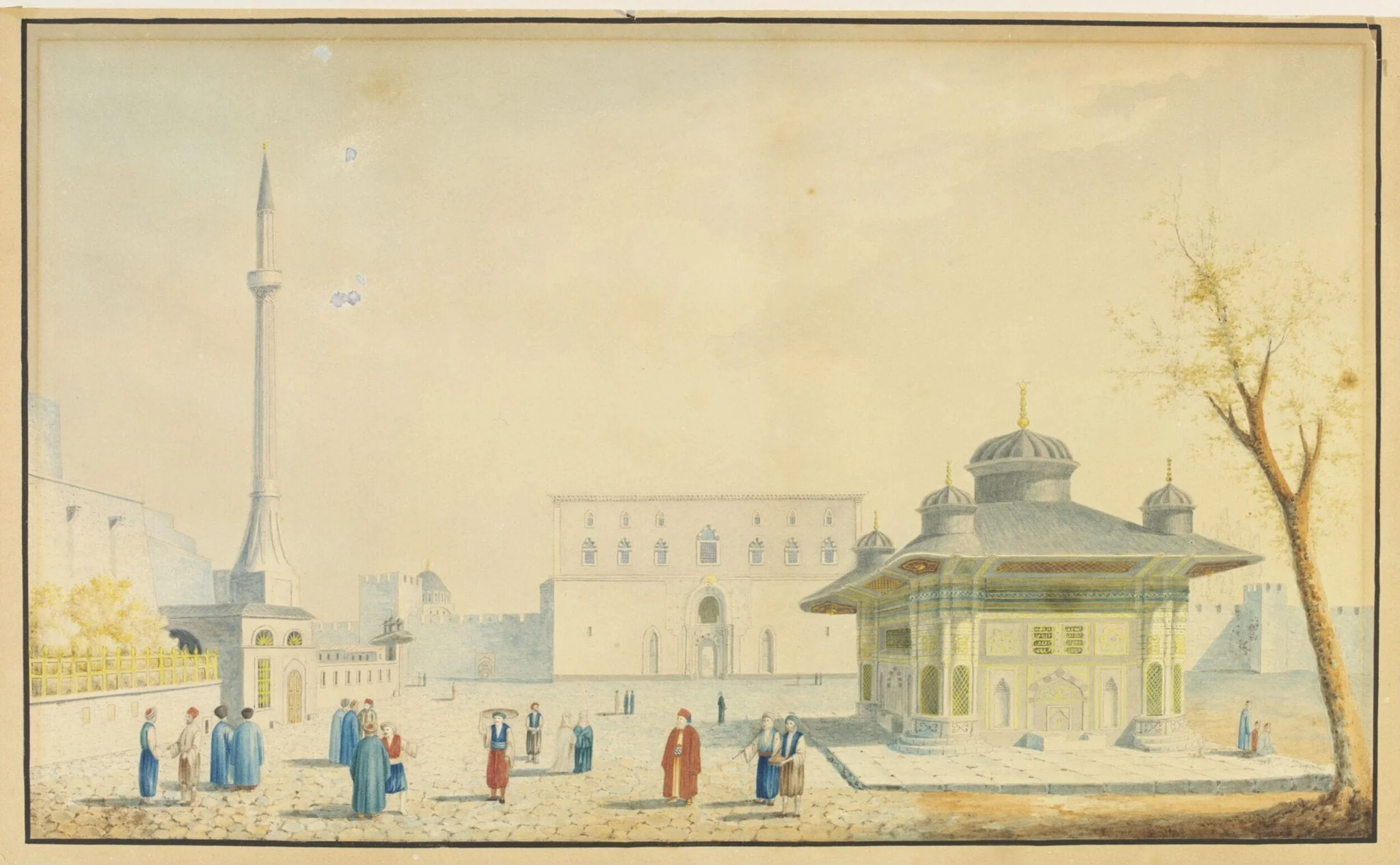 The Bab-i Hümayün or Imperial Gate of Topkapi Sarayi, with the Fountain of Sultan Ahmet III