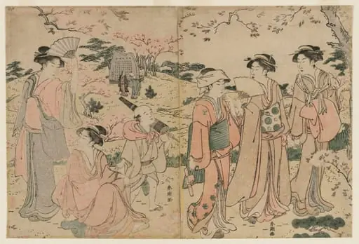 Women Viewing Cherry Blossoms at Asukayama