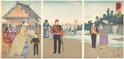 九段坂上靖国神社庭内真図|True View of the Courtyard of Yasukuni Shrine at Kudan Sakaue  (Kudan Sakaue Yasukuni jinsha teinai shin zu)