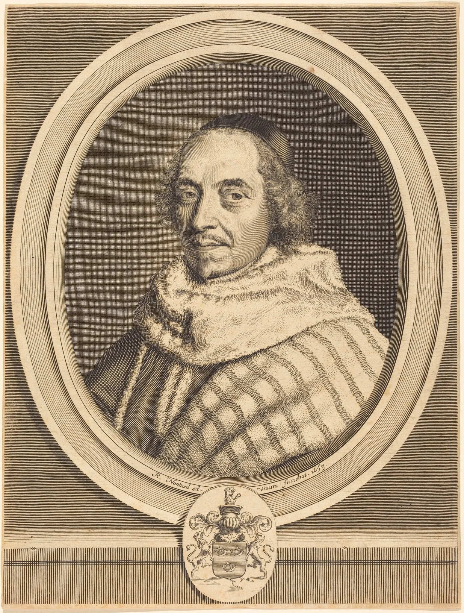 Francois-Theodore de Nesmond, by Robert Nanteuil, ink, 1653