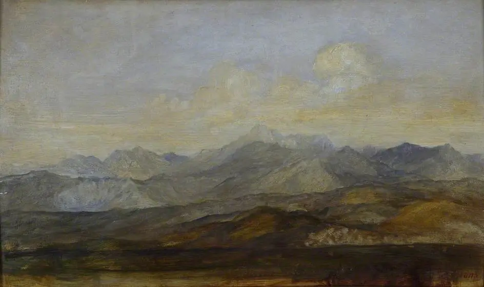 The Carrara Mountains from Pisa