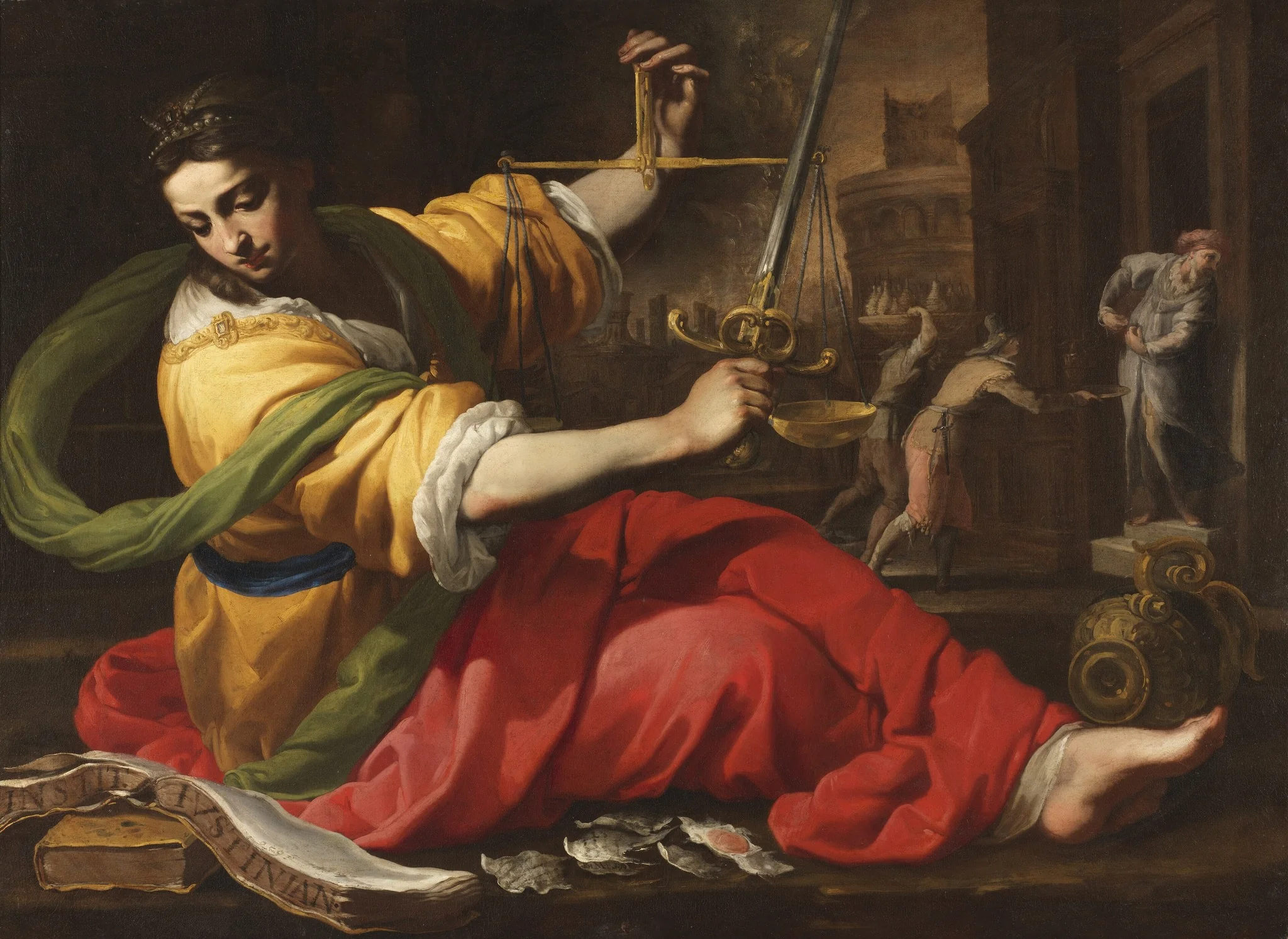 Allegory of Justice, by Bernardino Mei, oil, 1656