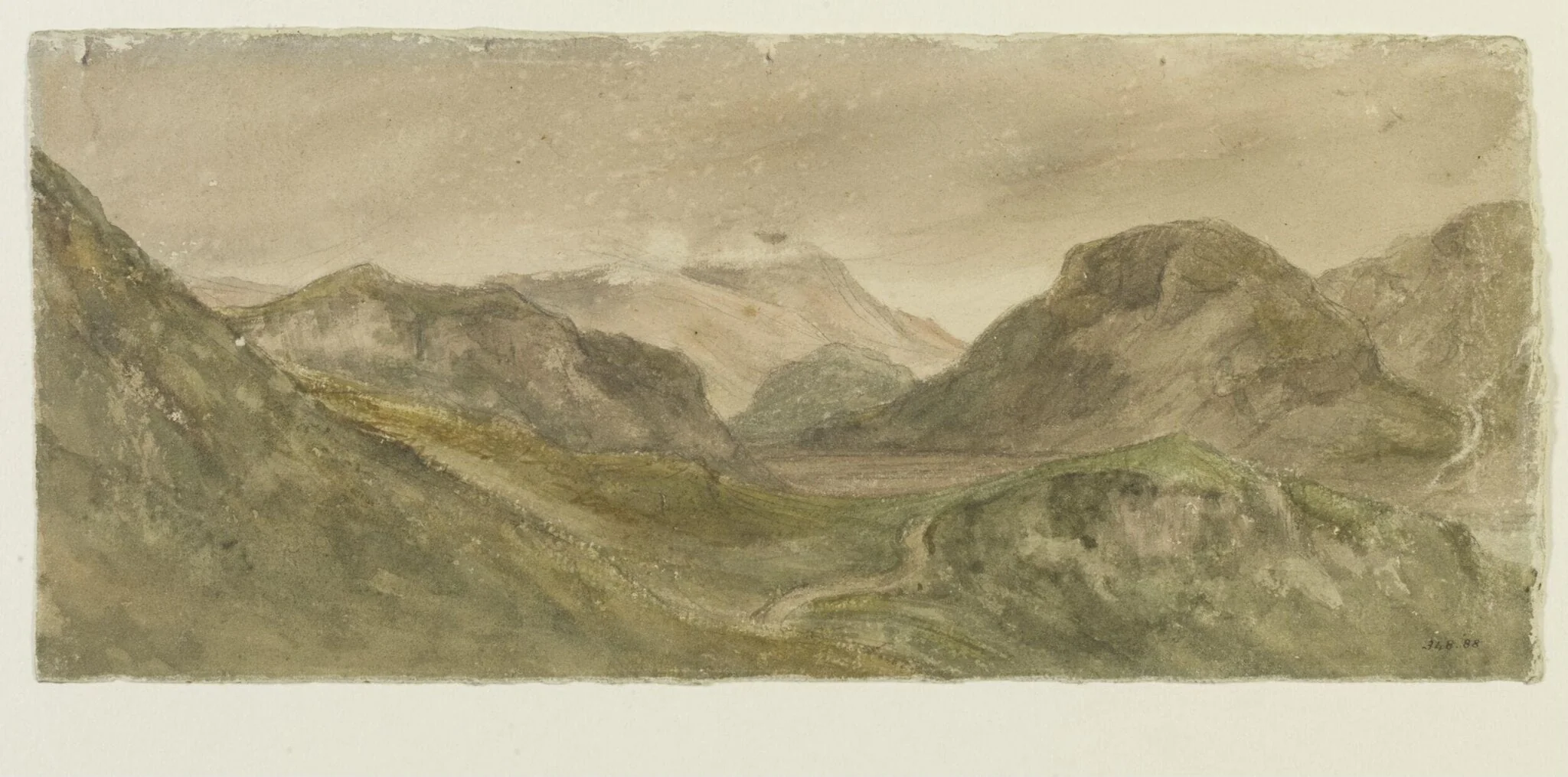 Hellvellyn, by John Constable, watercolor, 21