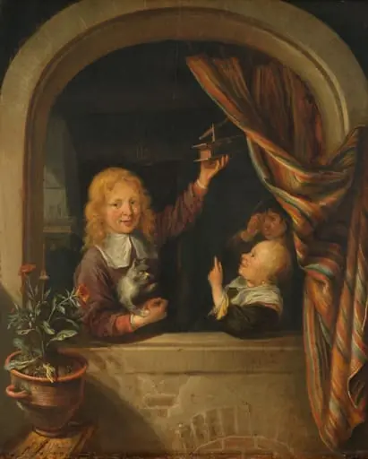Children with a mousetrap