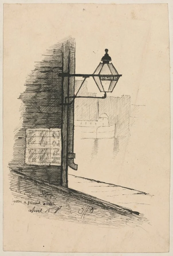 St. Clair Street, Cleveland, by Otto Henry Bacher, 1890