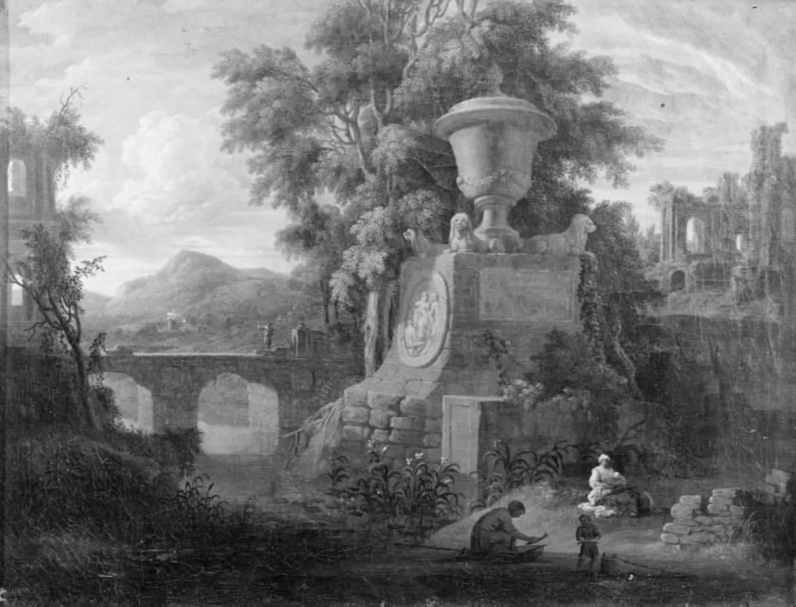 River Landscape, by Unknown, unspecified, 1713