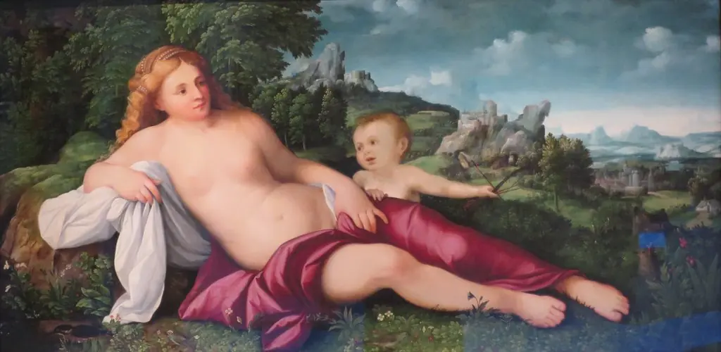 Venus and Cupid in a Landscape