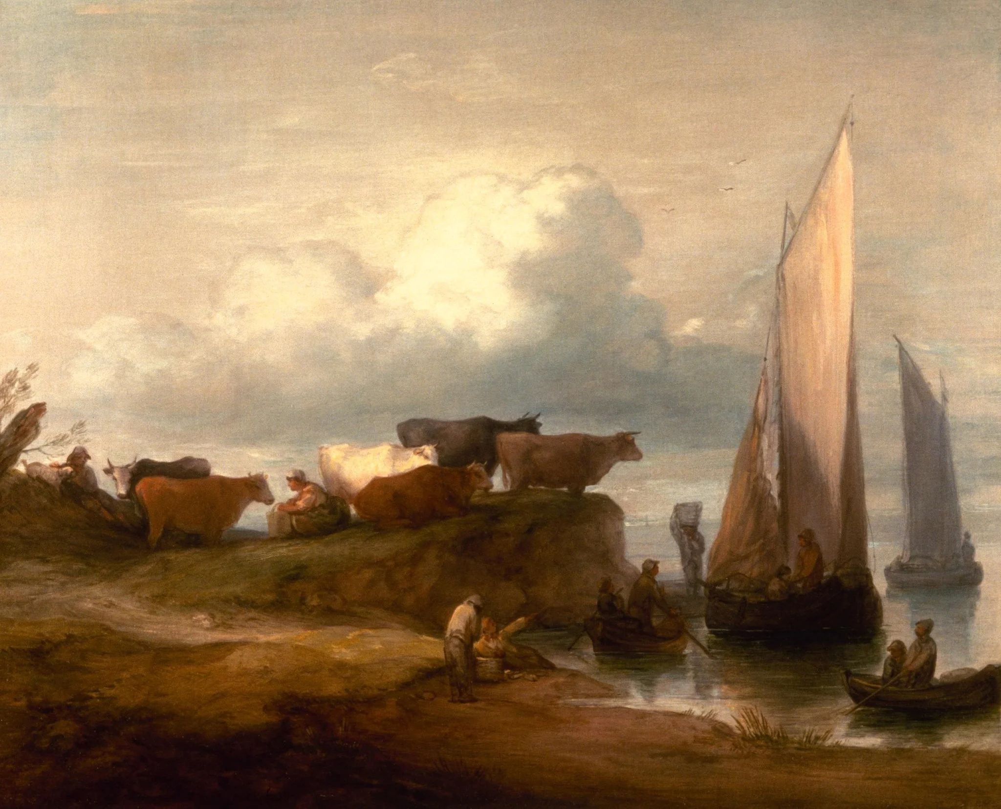 A Coastal Landscape, by Thomas Gainsborough, oil, 1792