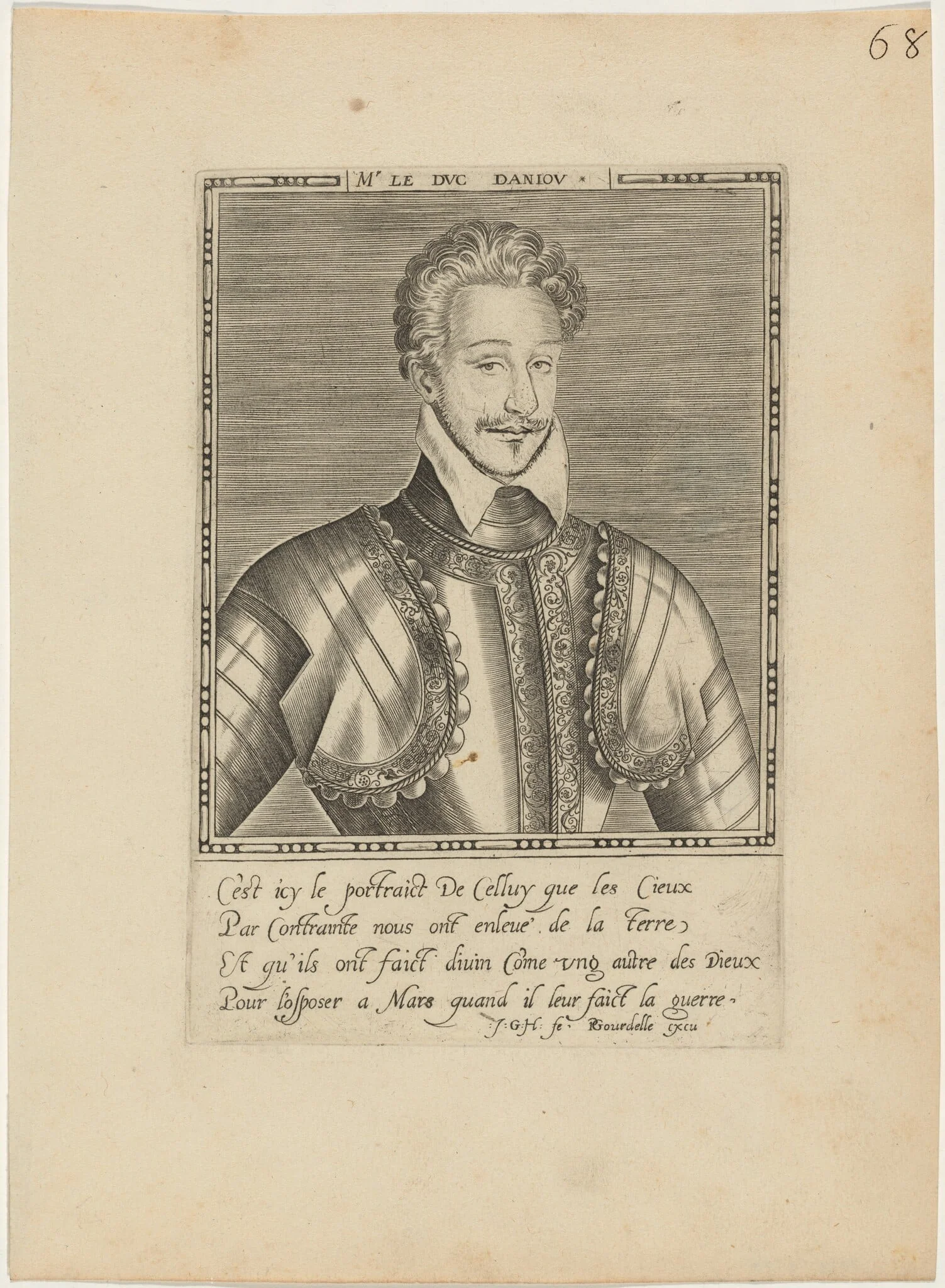 Henry III, King of France, When Duc d'Anjou, by Unknown 19th Century, ink, 1850