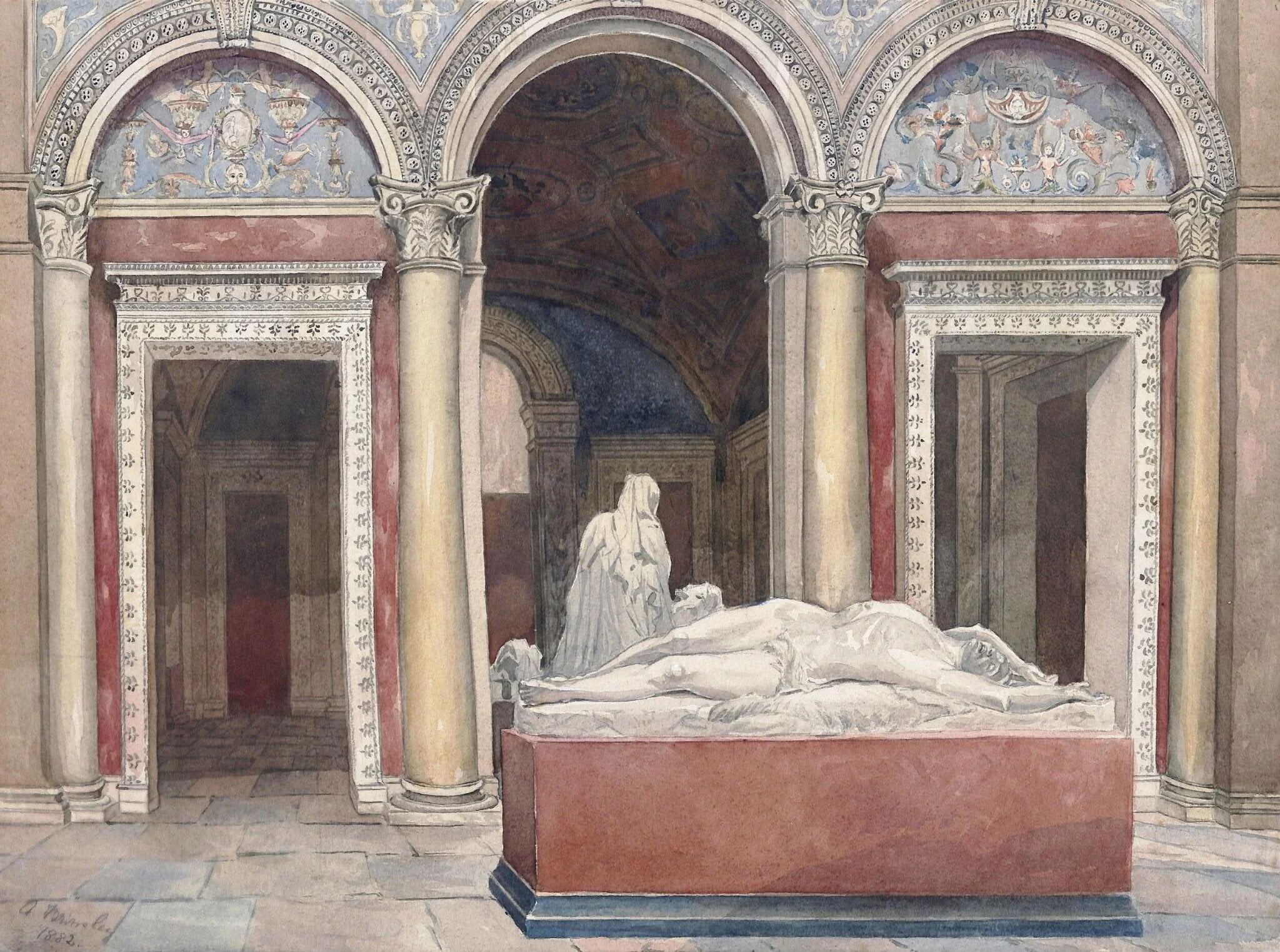 Interior of Crystal Palace, Italian vestibule
