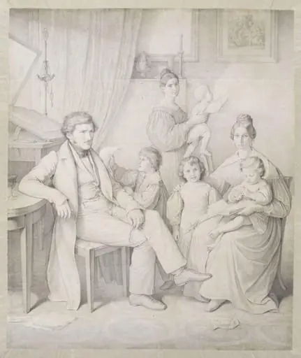 Portrait of Samuel Amsler and Family