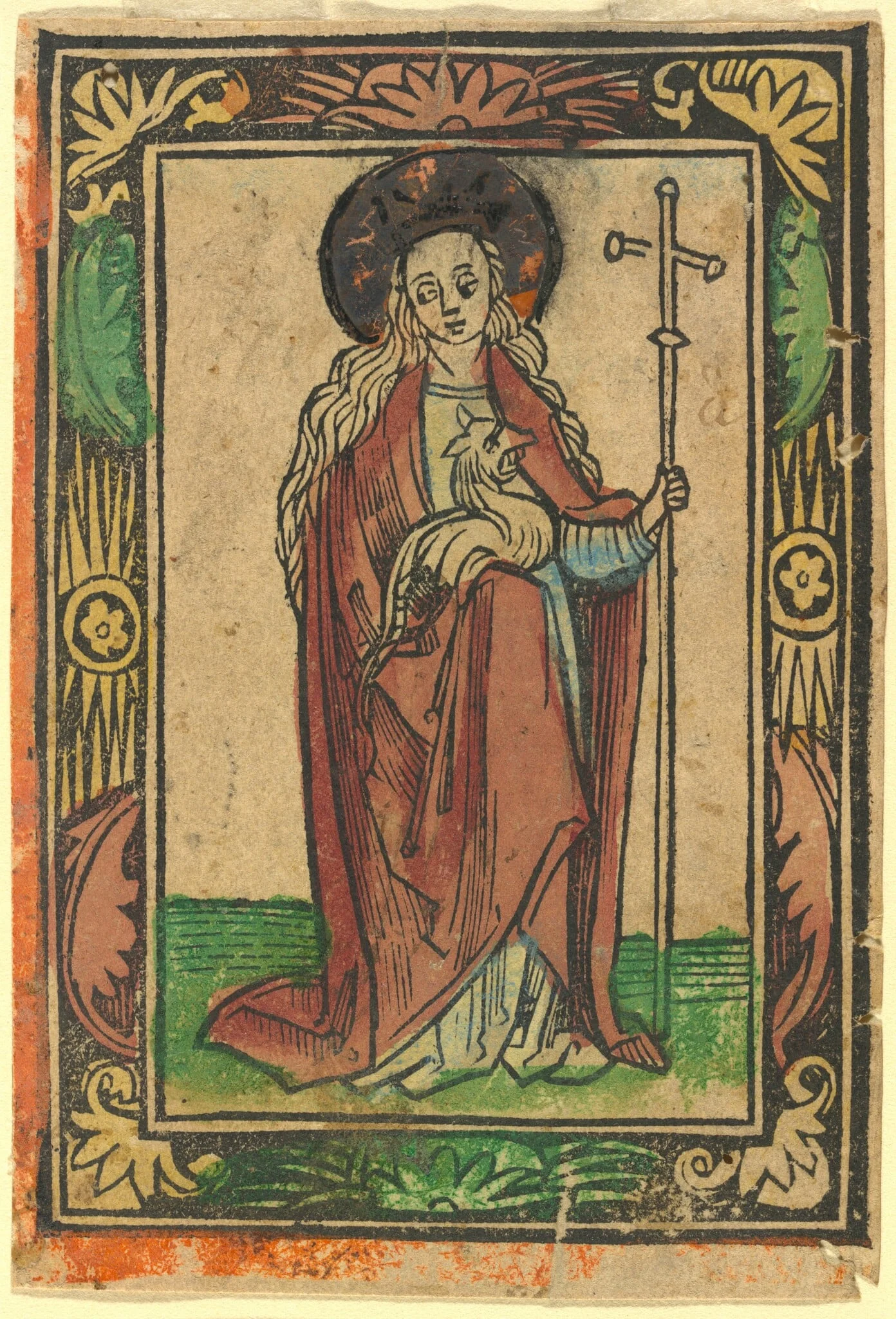 Saint Margaret, by German 15th Century, ink, 1480