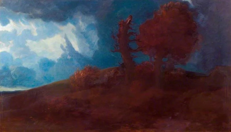Landscape with a Road over a Hill, by Alphonse Legros, unspecified, 1893